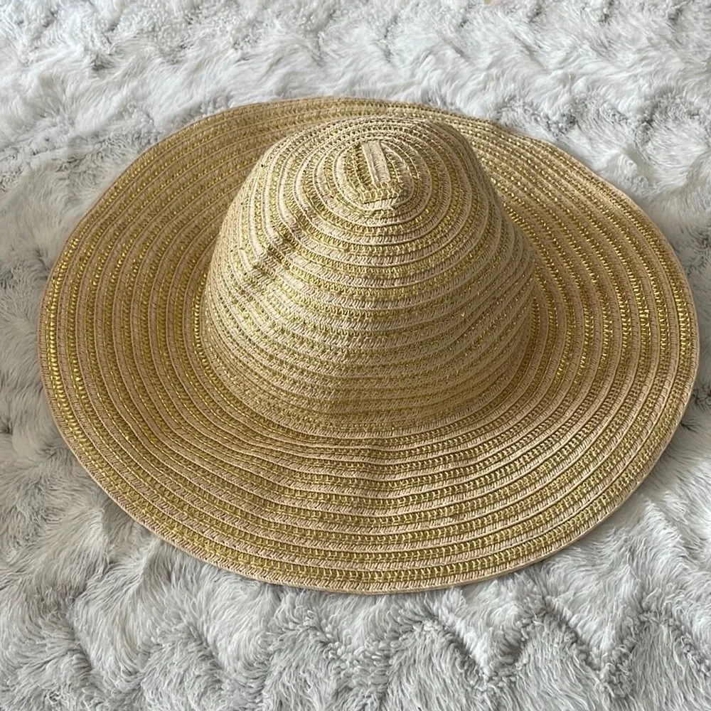 Gymboree beach vacation travel sun summer hat neutral color one size